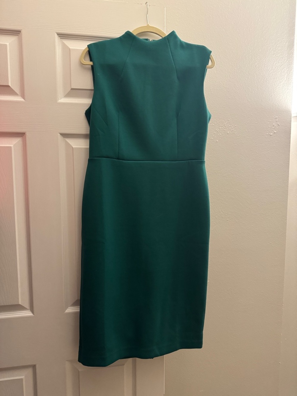 Ann Taylor Teal Sleeveless Midi Sheath Dress
